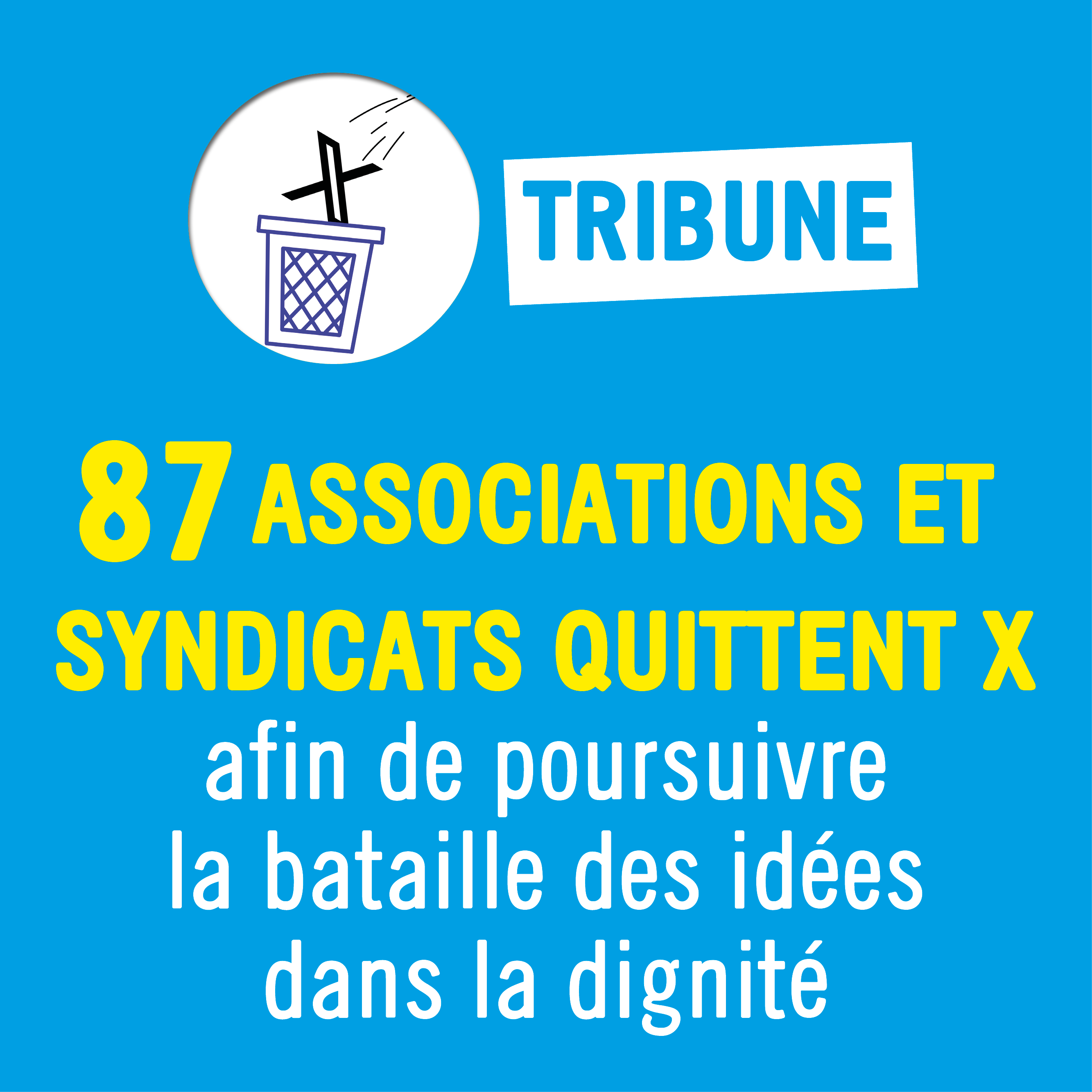 Visuel 87 associations et syndicats quittent X